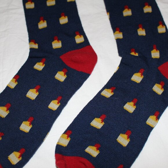 Makers' Mark Bourbon Bottle & Saved by the Bell Graphic Men's Cotton Dress Socks - Picture 5 of 8
